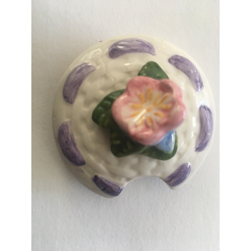 Vintage Child Tea  CWC Basket Weave Floral Design replacement sugar bowl lid